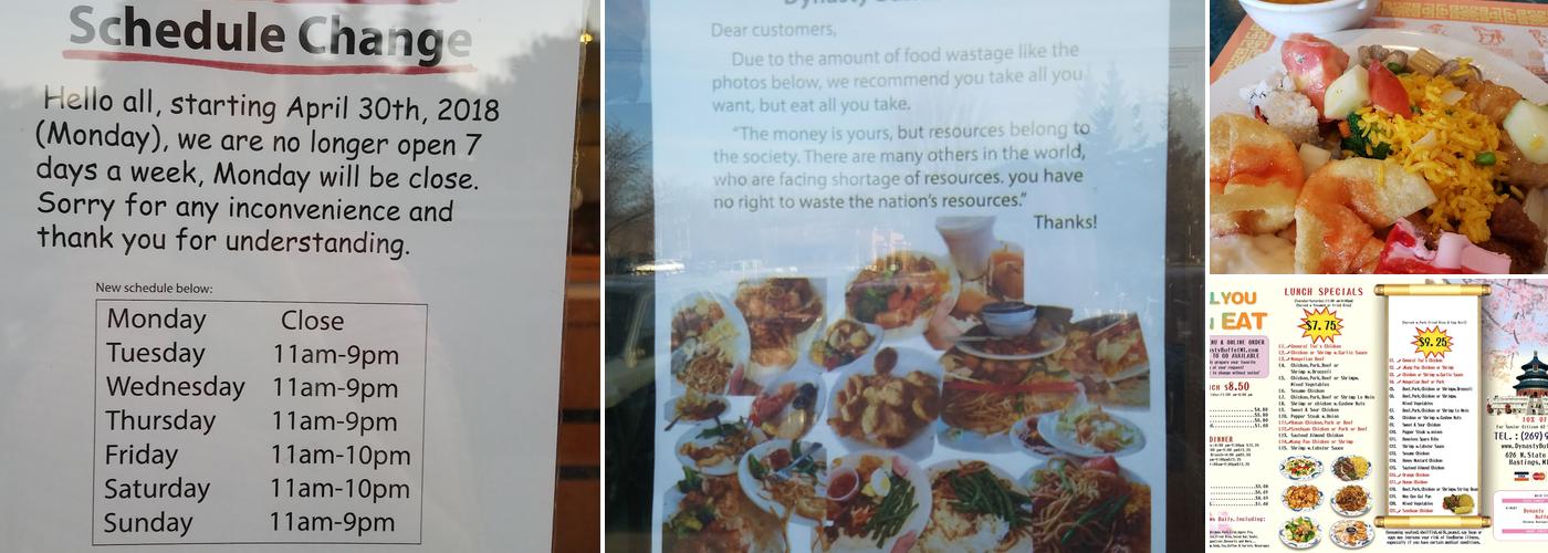 Dynasty Buffet Menu