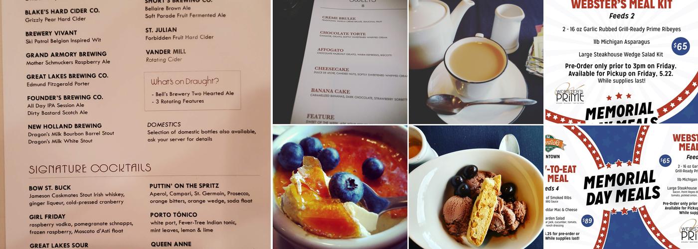 Webster's Prime Menu