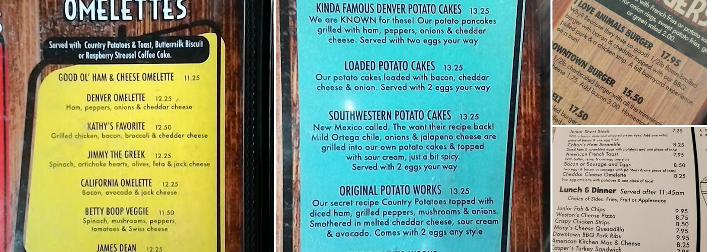 KC's American Kitchen Menu
