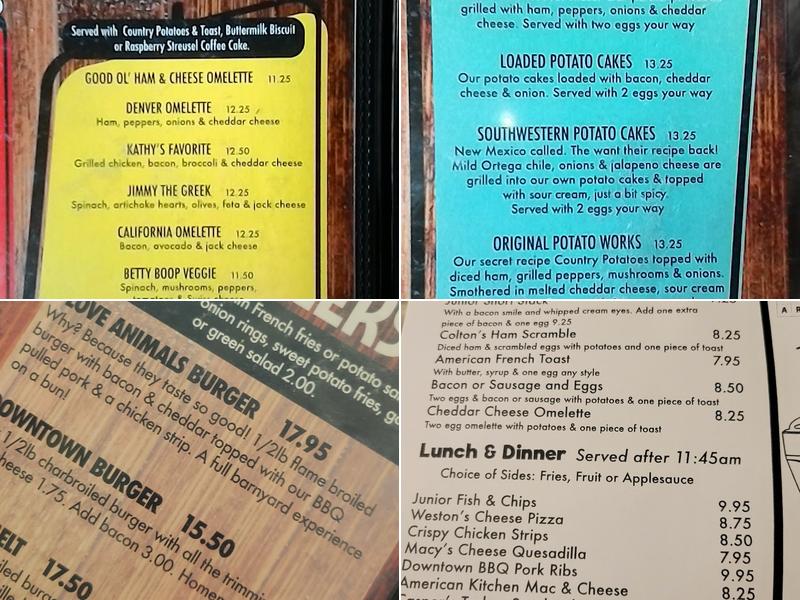 KC's American Kitchen Menu