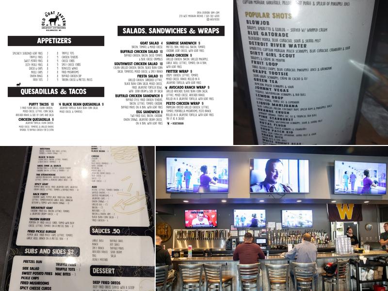 The Old Goat Tavern Menu