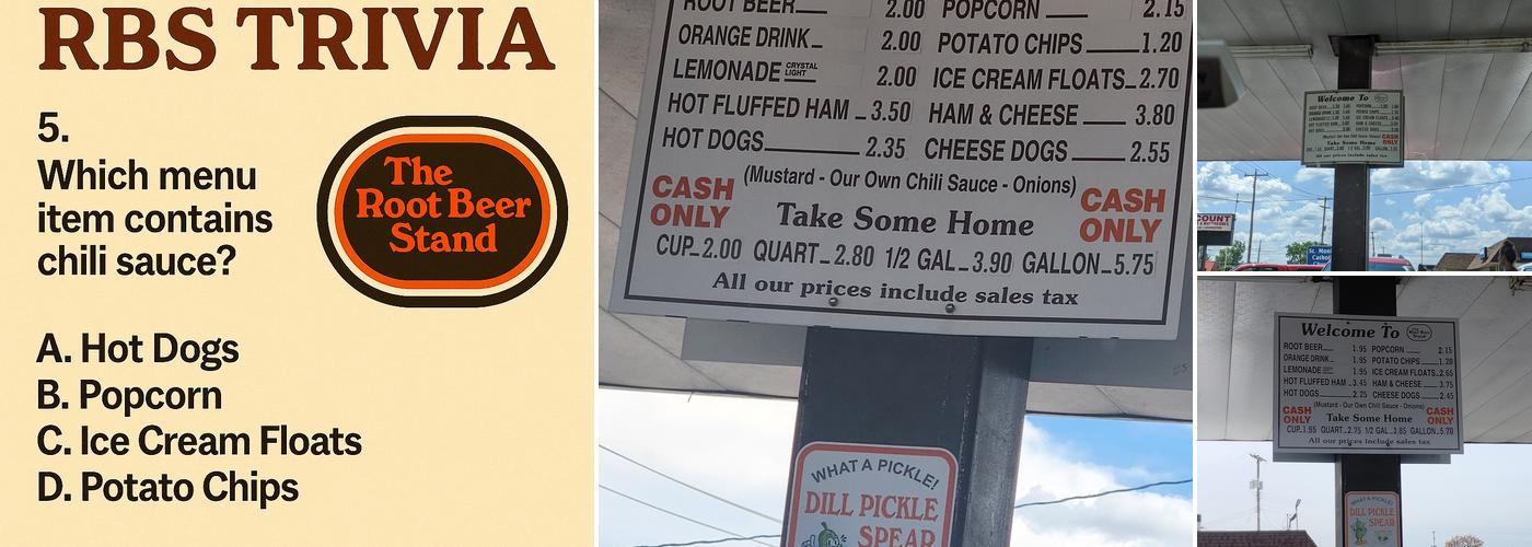 The Root Beer Stand Westnedge Menu