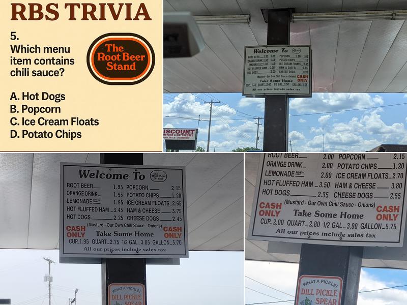 The Root Beer Stand Westnedge Menu