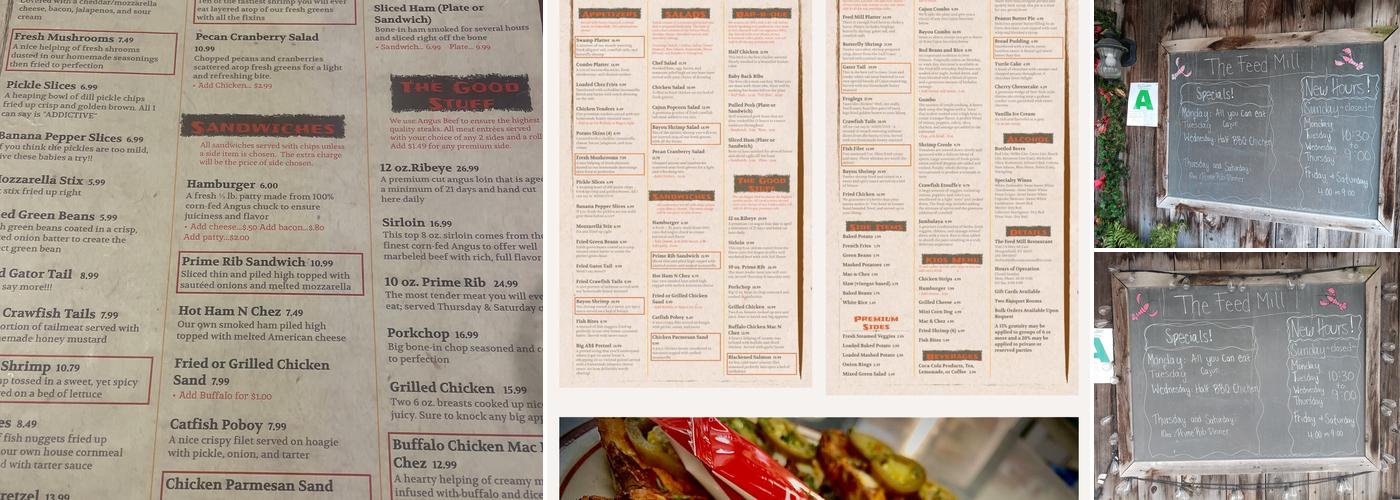 The Feed Mill Restaurant Menu