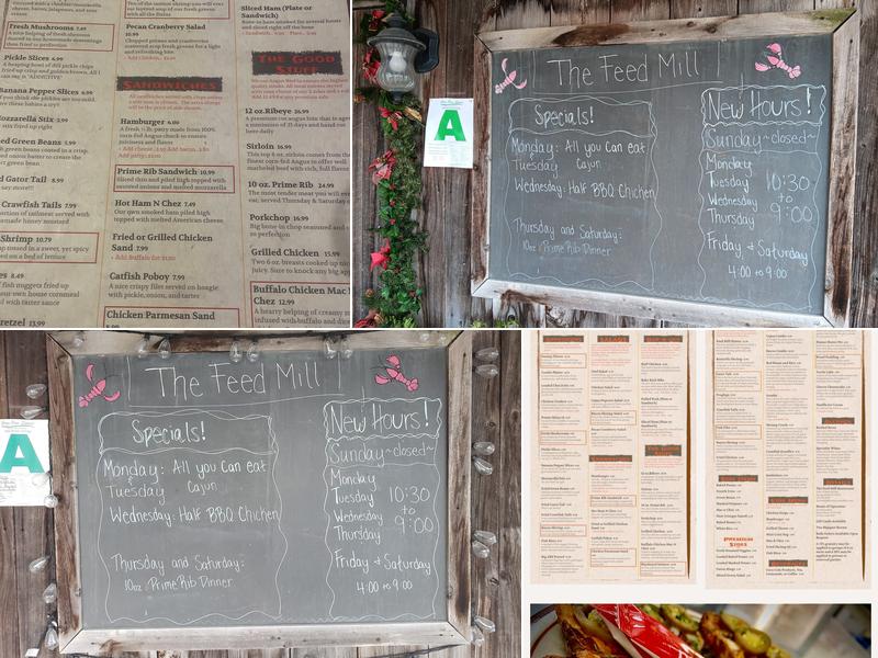 The Feed Mill Restaurant Menu