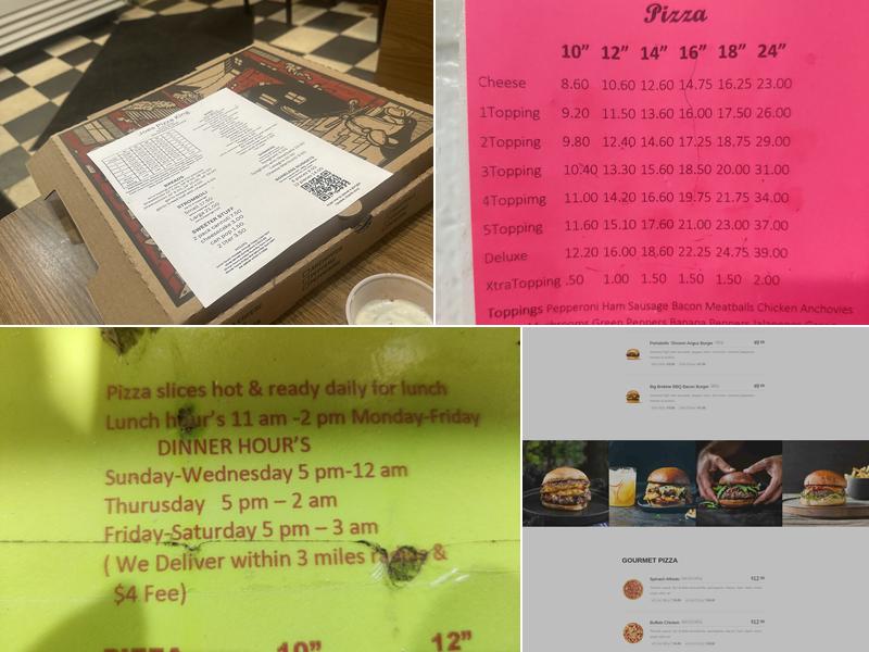 Joe's Pizza King Menu
