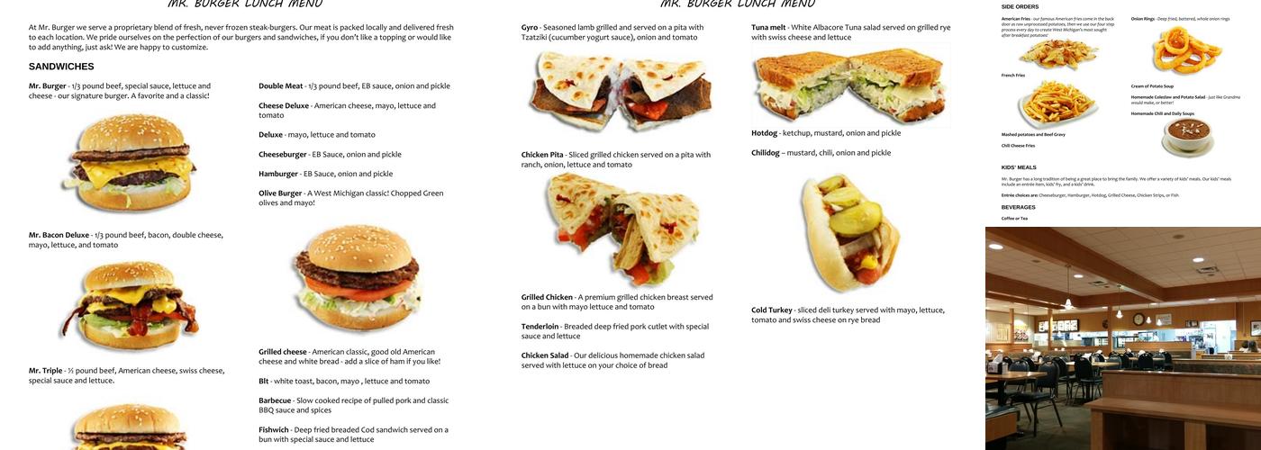 Mr. Burger Menu