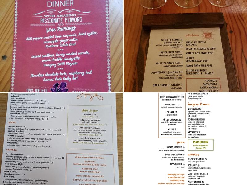 the fig cafe & winebar Menu