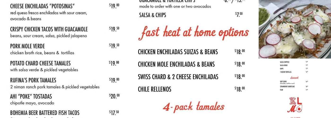 El Molino Central Menu