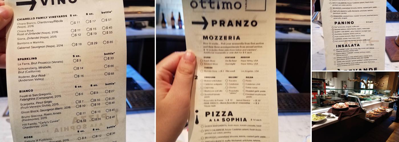 Ottimo (Mercato only open) Menu