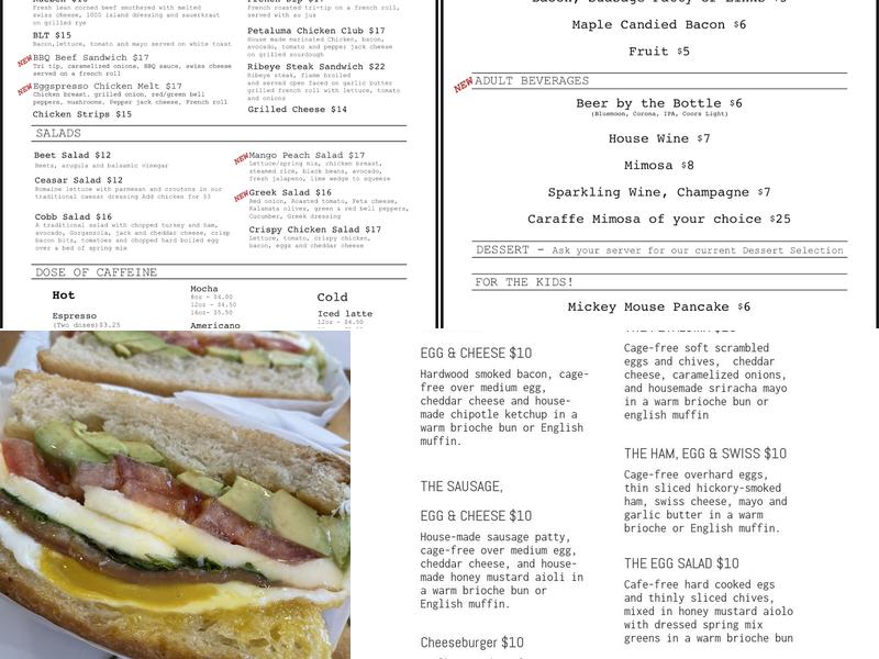 Eggspresso cafe Menu