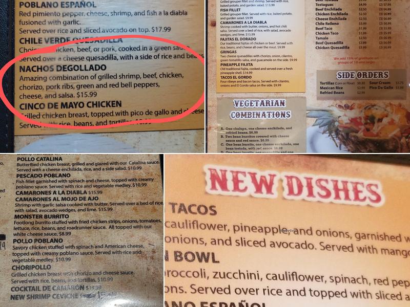Los Mariachis Menu