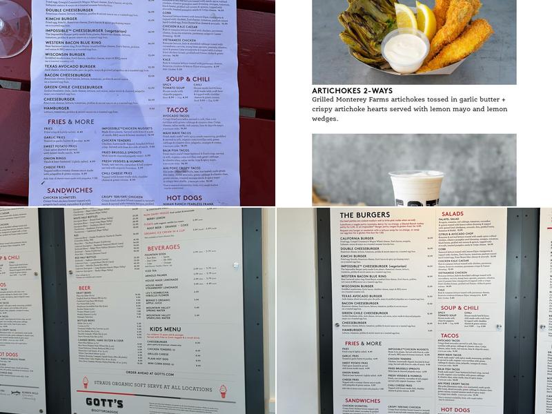 Gott's Roadside Menu
