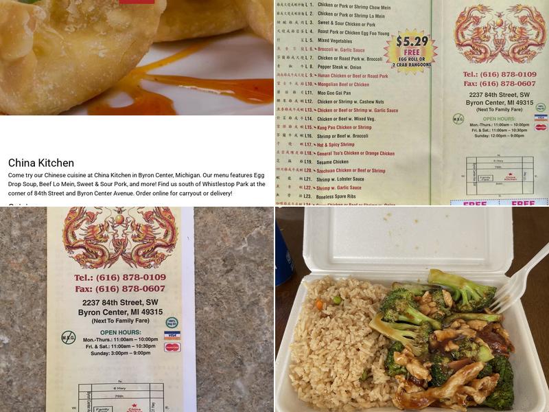 China Kitchen Menu