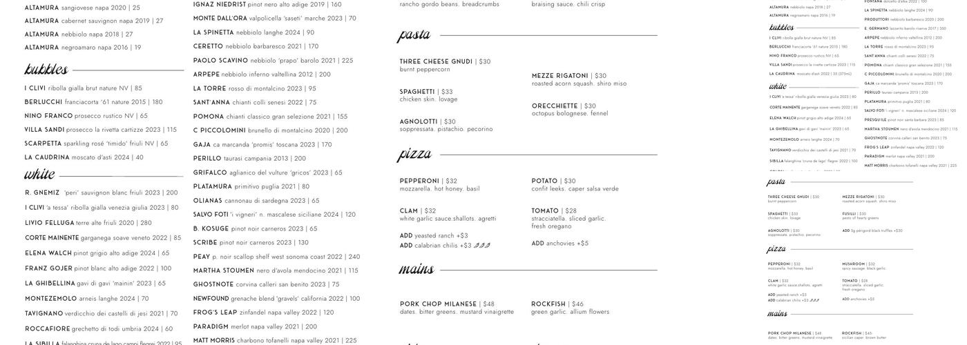 Ciccio Menu
