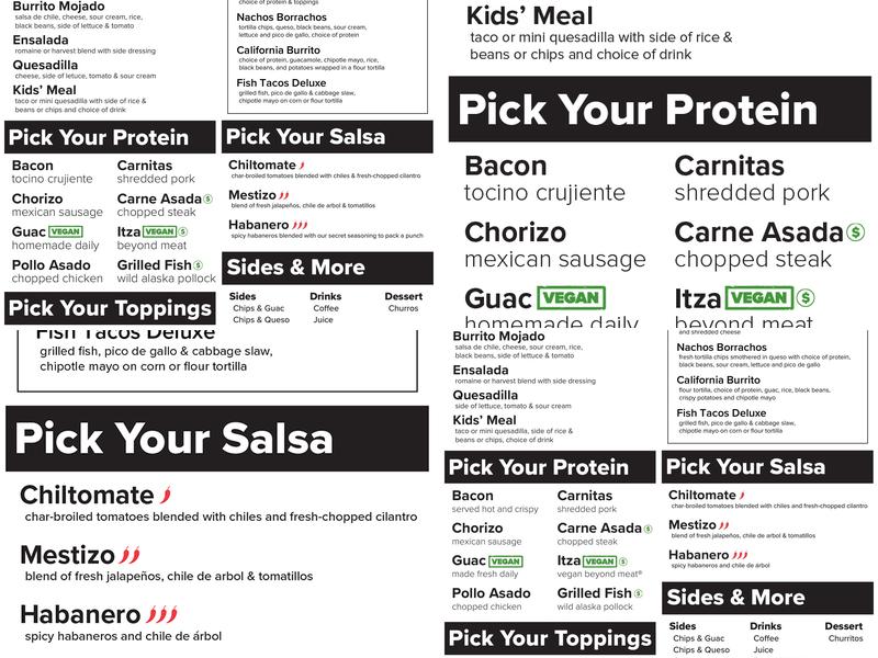 District Taco Menu