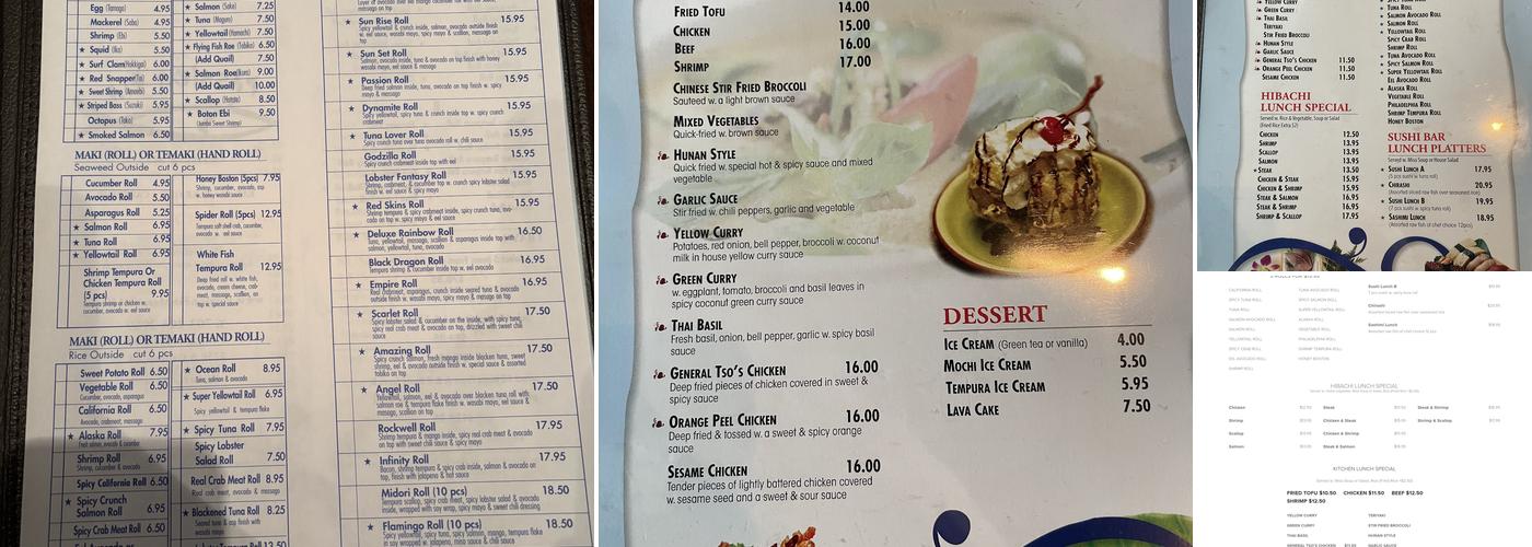 Passion Fin Asian Bistro & Sushi Bar Menu