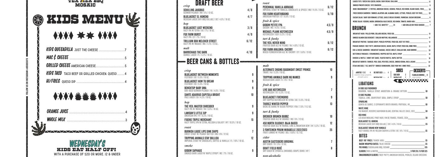 B Side Menu