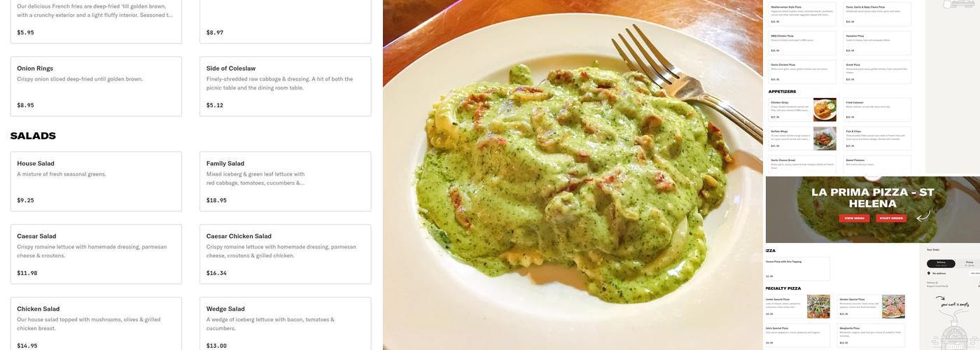 La Prima Pizza Menu
