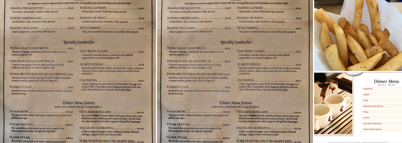 Caffe Classico Menu