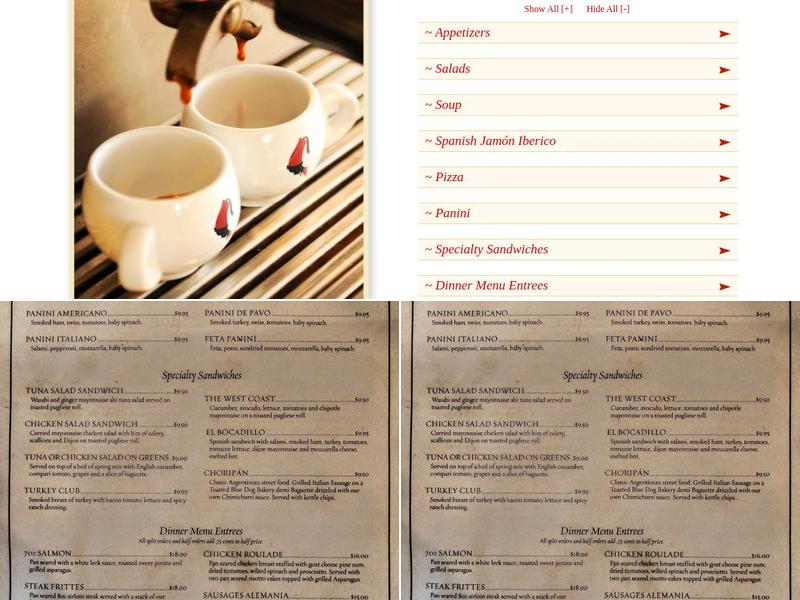 Caffe Classico Menu