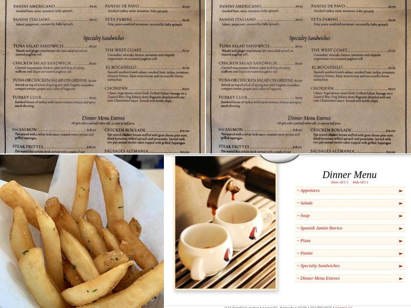 Caffe Classico Menu