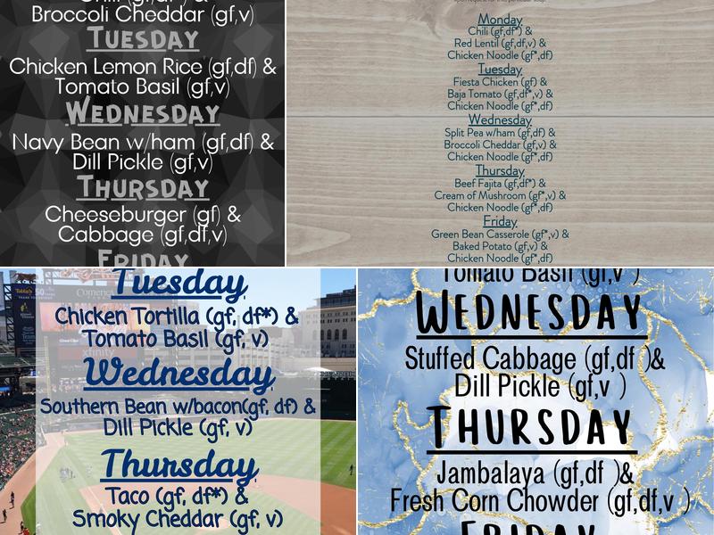 The Lunch Café Menu