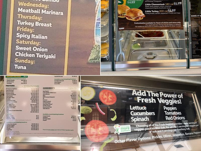 Subway Menu