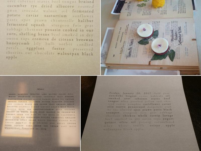 The Restaurant at Meadowood Menu