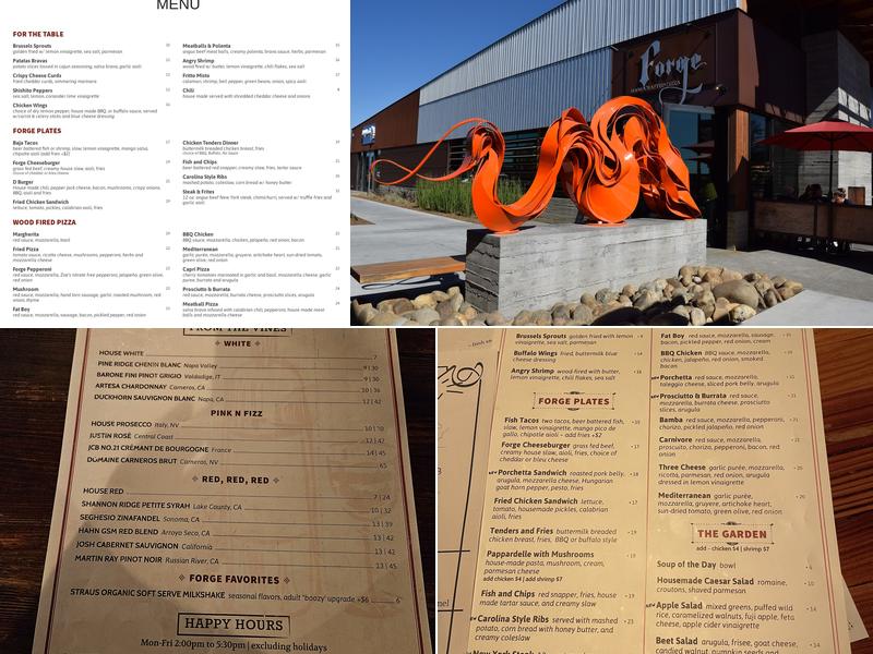 Forge Pizza Menu