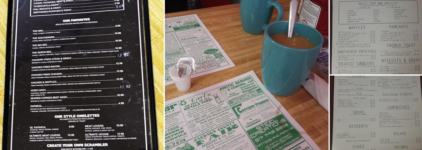 Candi's BZB Cafe Menu