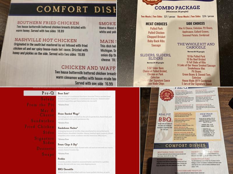 Smokehouse 52 BBQ - Chelsea Menu