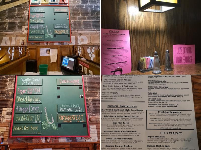 Lily's Seafood Grill & Brewery Menu