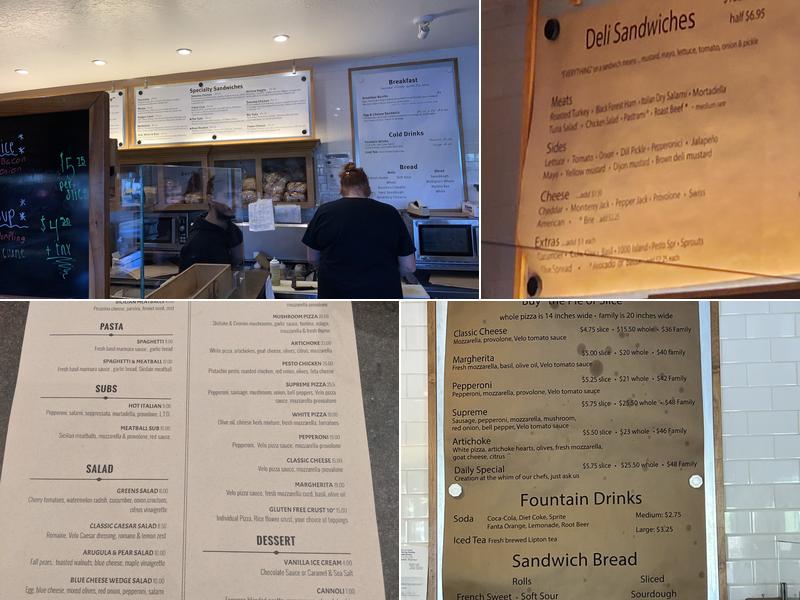 Velo Deli & Pizzeria Menu