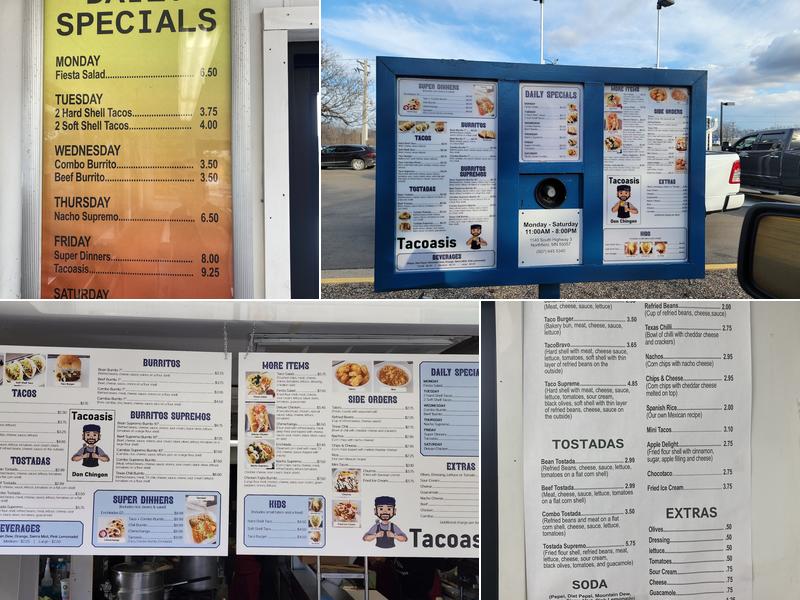 Tacoasis Menu