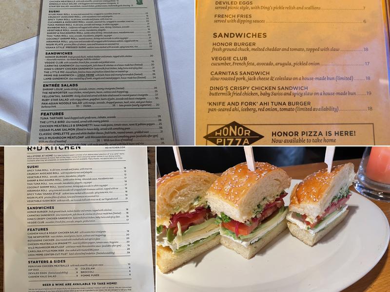 R+D Kitchen Menu