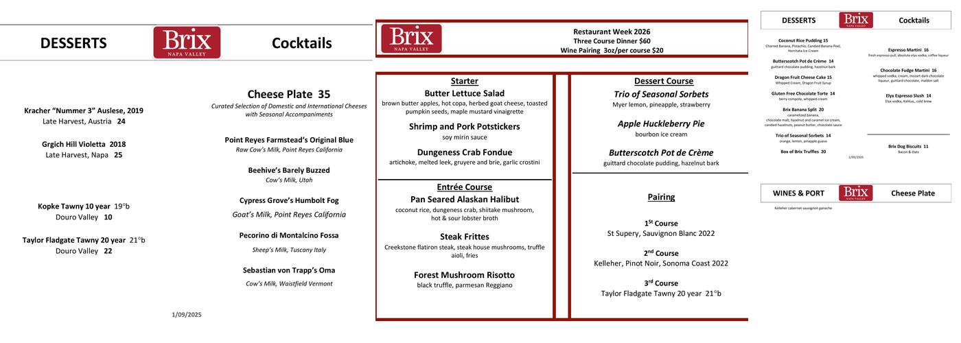 Brix Menu