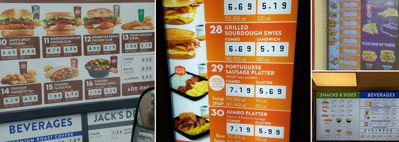 Jack In The Box Menu