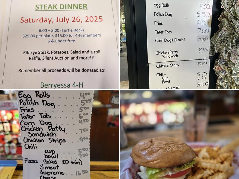 Turtle Rock Bar & Café Menu
