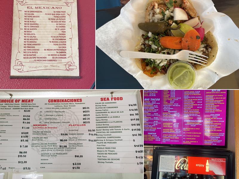 Tacos Michoacan Menu