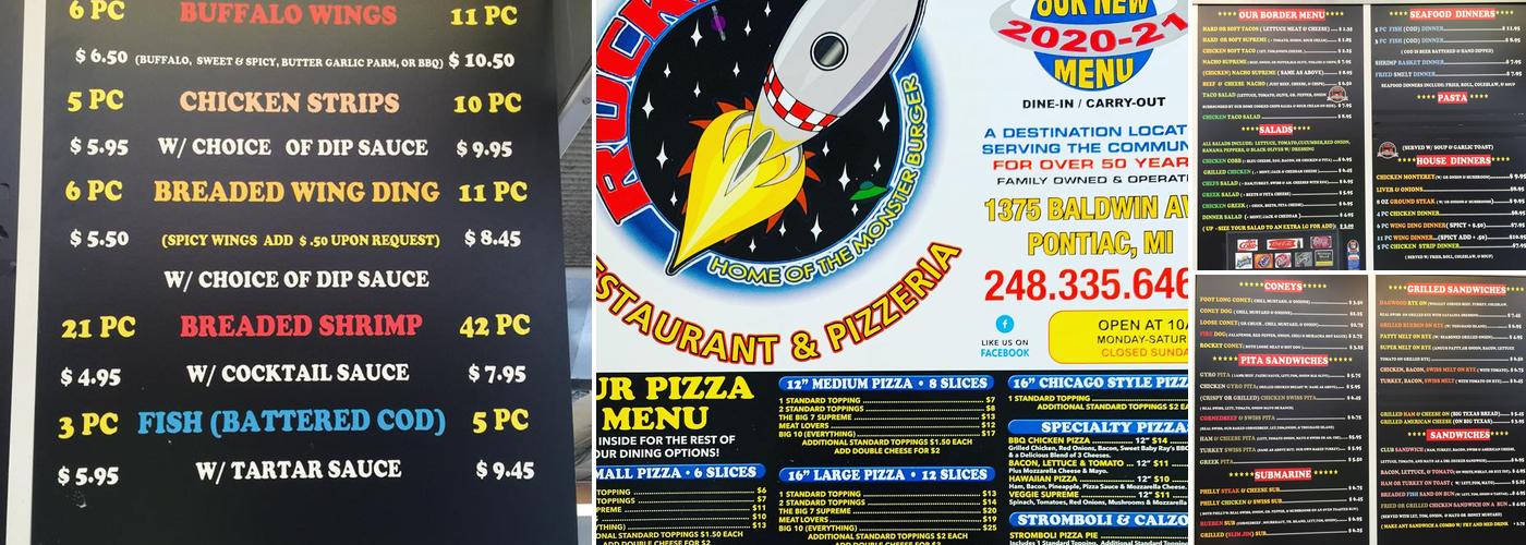 Rocket Restaurant Menu