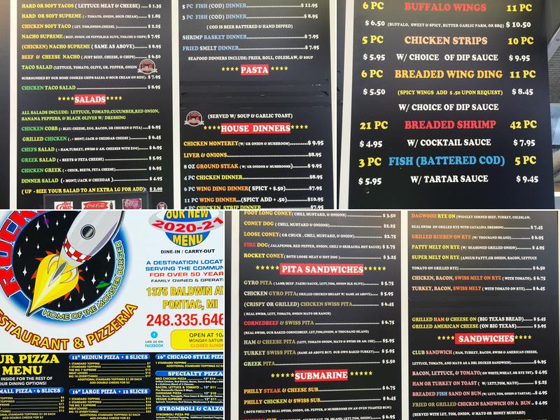Rocket Restaurant Menu