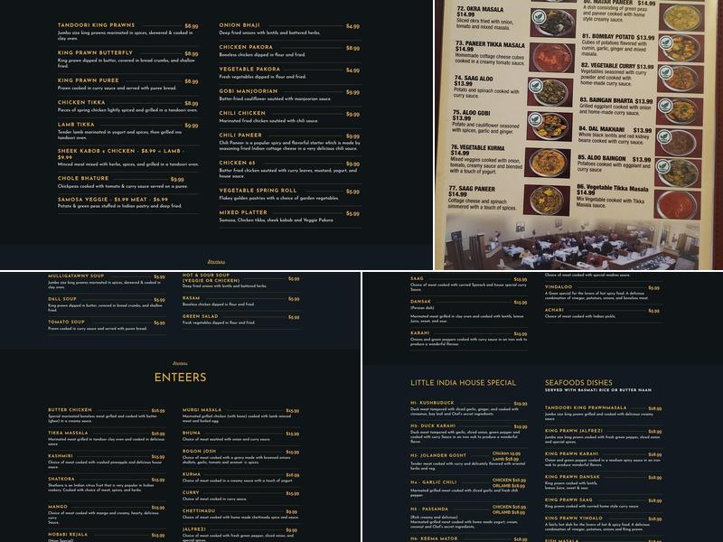 New Little India Menu