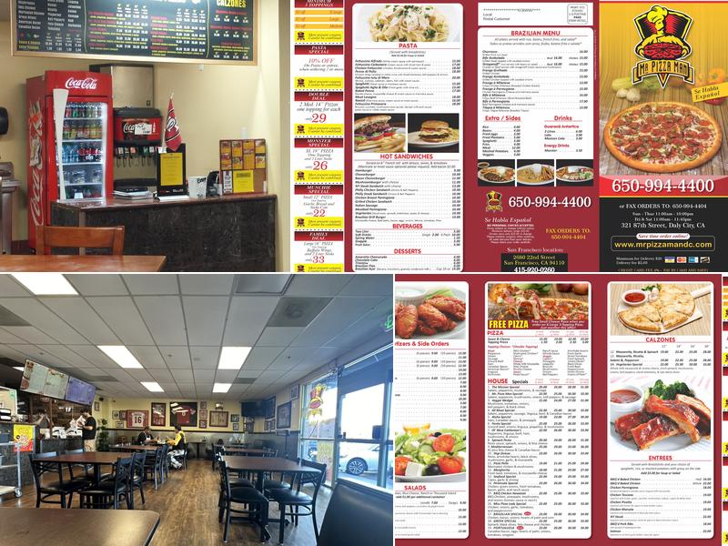 Mr. Pizza Man Menu