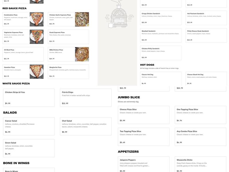 Speedy's Pizza & Grill Menu