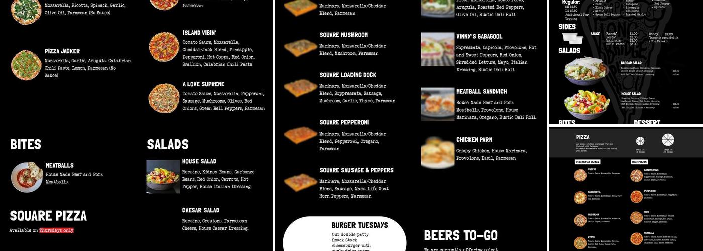 Long Bridge Pizza Company Menu