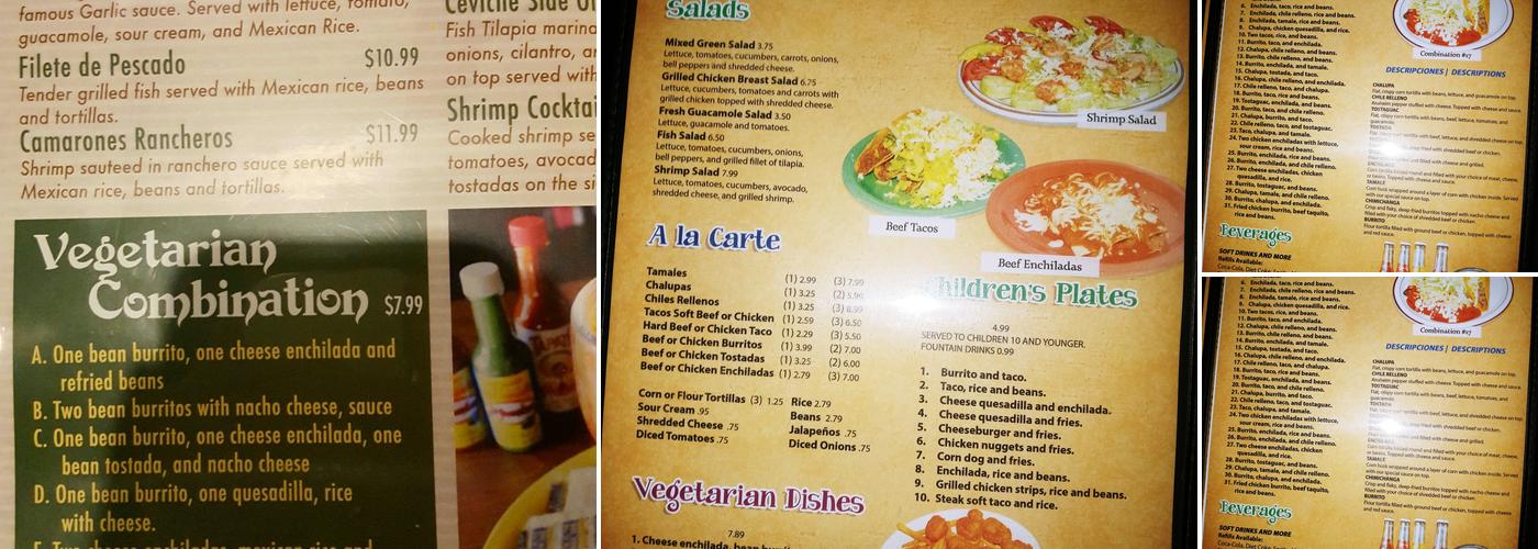 El Cantaro Menu