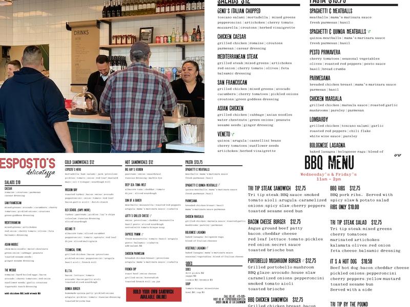 Esposto's Delicatezza Menu