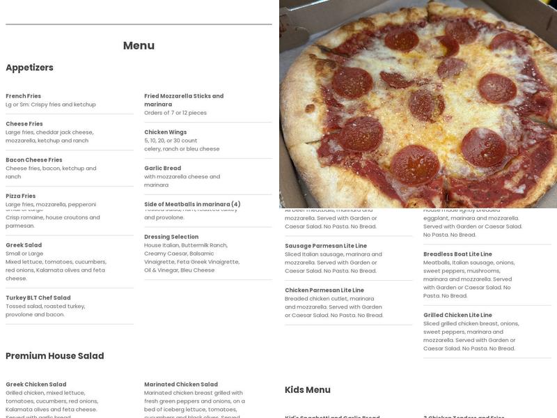 Three Brothers Italian Restaurant Baltimore Menu