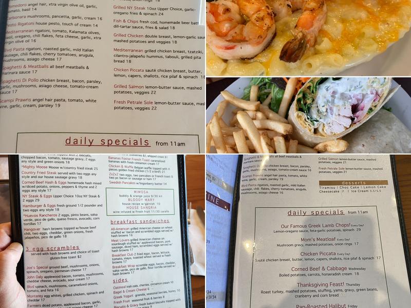 Boulevard Cafe Menu